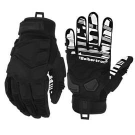 Seibertron SPS-1 Unisex Touchscreen Road Racing Motorcycle MTB Sports Gloves Also fit BMX MX ATV Mountain Bike Bicycle Cycling Off-Road/Dirt Bike Motocross etc Full Finger Adult Black M