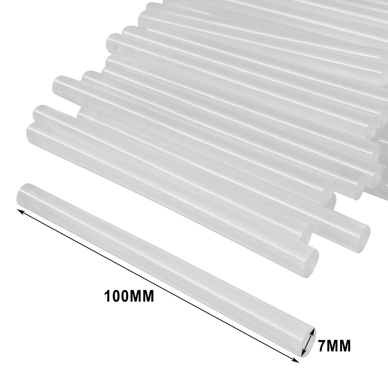 FZGUSYAF 50Pcs Hot Glue Sticks 7x100mm Transparent Glue for 7mm