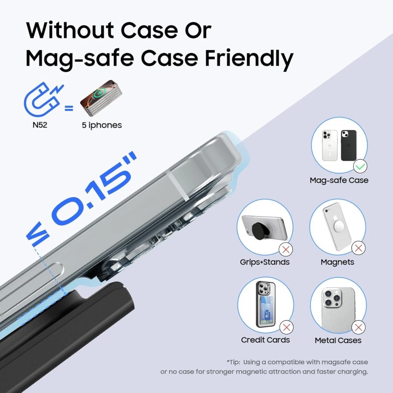 JIAFA 20w Fast Mag-Safe Charger Stand,Stickabl