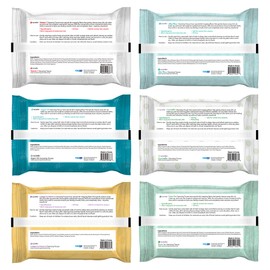 Epielle Makeup Remover Wipes, Remove Waterproof Mascara, Gentle Daily Facial Cleanser Towelettes with Vitamin C, Aloe Vera & Collagen, Stocking Stuffers, 30 Count (Pack of 6)