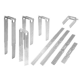 HEXIM Direct Hanger 75-250 mm for CD 60/27 & Wooden Battening Drywall Rigips Ceiling Hanger (Pack of 10, 200 mm) Hanger Drywall Accessories