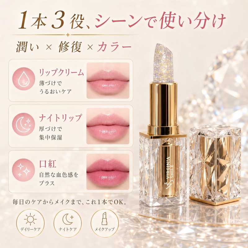 Lynlyulinger Temperature Changing Lipstick, Color Changing Lipstick, Jelly Lipstick, Glossy