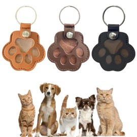 SahCognitual 3 Stück Schlüsselanhänger für Tierhaare, Personalisierte Aufbewahrungsbox für Hunde, Tierhaar-Aufbewahrungstasche, Fell-Schlüsselanhänger für Haustiere, Gedenkgeschenk für Hunde Katzen