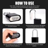 Heavy Duty Combination Padlock Weatherproof Outdoor Padlocks Long Shackle Code
