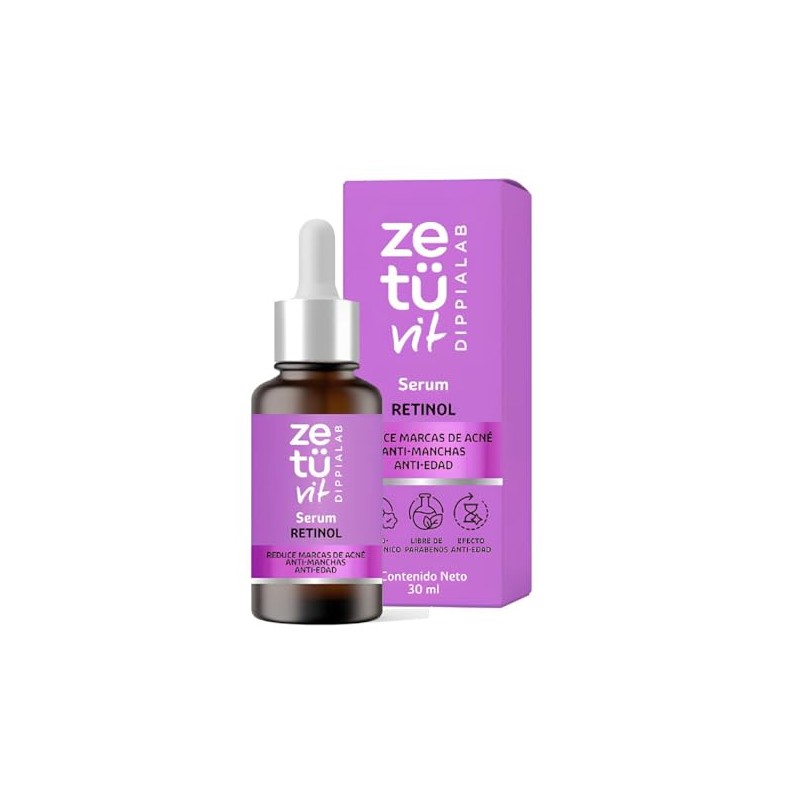 Serum Retinol Anti-Edad, Reduce Marcas de Acné y Manchas, Hipoalergénico,