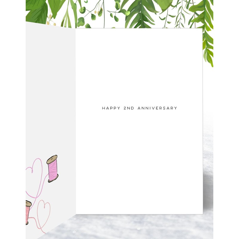 Niece & Husband 2nd Anniversary Card - Cotton Wedding Anniversary