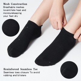 Varietyou Ankle Socks Women's and Mens - 6/10 Pairs Low Cut Tab & No Show Athletics Running Socks