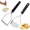2PCS Stainless Steel Potato Masher with Ergonomic Handle for Mashed