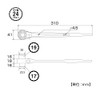 TOP Ratchet Wrench (Plated Specification) 0.7 x 0.7 inches (17