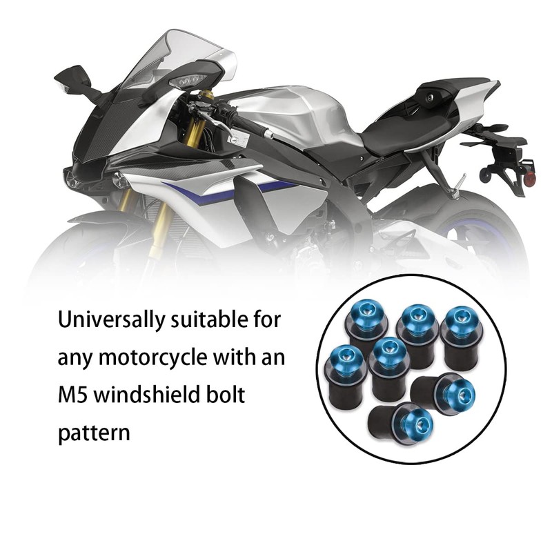 CGEAMDY Pack of 10 Windscreen Nuts, 5 mm Motorcycles Windscreen