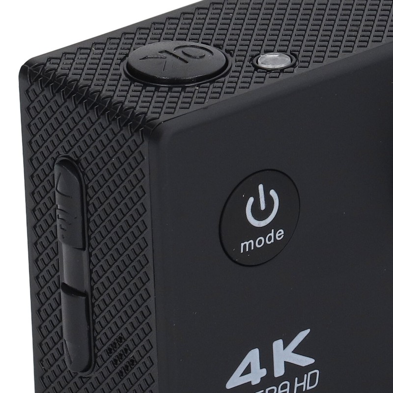 Outdoor Sports Camera 4K Wifi ABS Waterproof High Definition Black