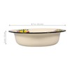 MAGICLULU Vintage Enamel Bowl 8.74 Inch Large Mixing Bowl Deep