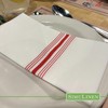 SimuLinen Select - White & Red - Bistro Stripe Disposable