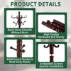 Wood Coat Rack Stand, Wooden Coat Rack Freestanding with Sturdy