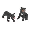 5pcs Black Bear Figure Toys Realistic Wild Animals Bear Action