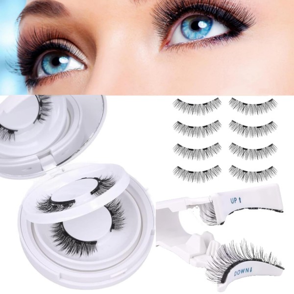 Magnetic Eyelashes with Applicator, Magnetic False Eyelashes Natural Look No