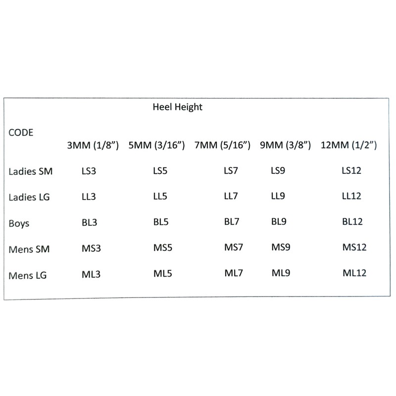 MS5 D60 Rubber Heel Lift Men Narrow REG 5MM
