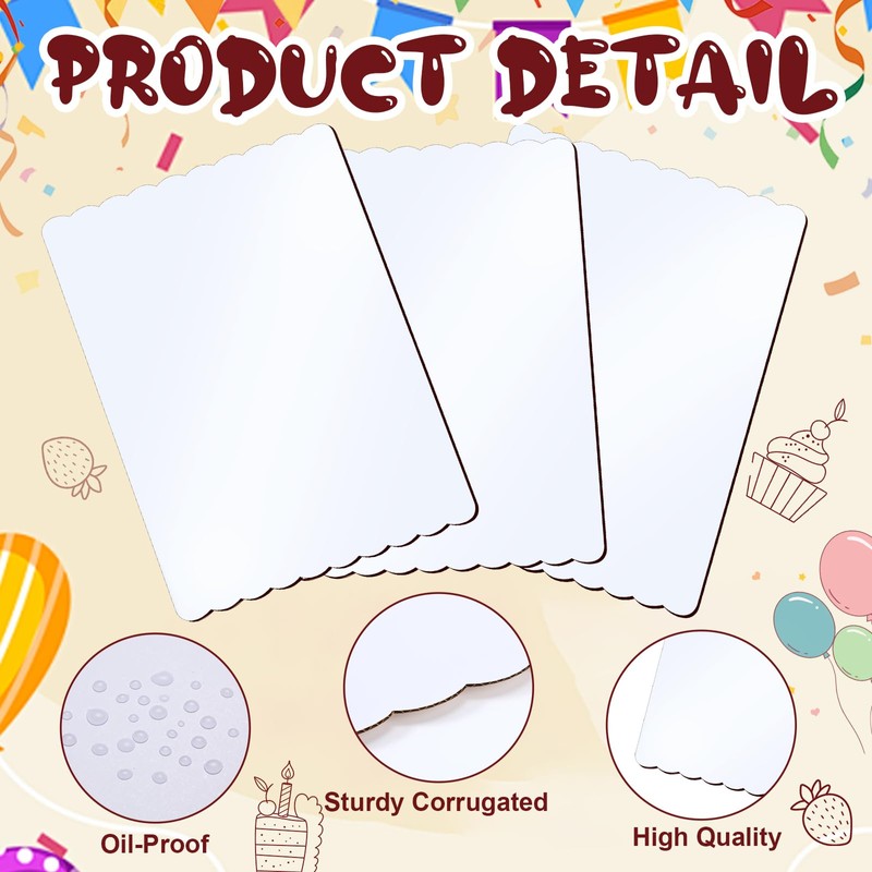 Maxdot 20 Pcs 26 x 18 Inch Rectangle Cake Boards