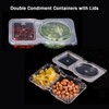 12Sets Reusable Snack Pack Containers, Double Compartment Snack Containers with
