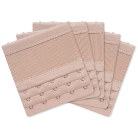 MOTYAWN 5 Hook Bra Extenders, Women's Comfortable and Soft Stretchy Plus Size Back Bra Extension Strap (5 Pack)