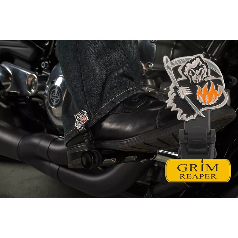 Biker Boot Straps 6" Grim Reaper Biker Boot Straps