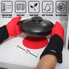 GIOOIG Extra Long Silicone Oven Mitts and Pot Holders, 15”Oven