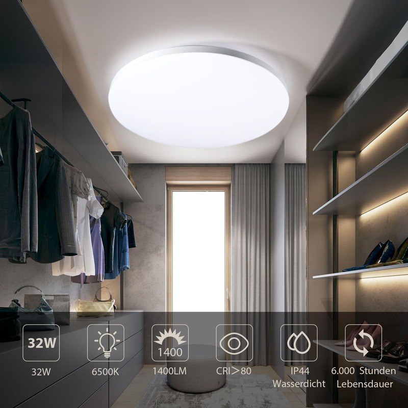 Ceiling Light LED 32 W, LED Ceiling Light Diameter 30