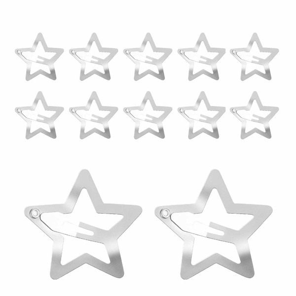 10 Stück Stern Haarspangen Nickelbeschichtete Dopamin-Stern Design für Frauen Mädchen