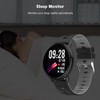 K1 1.3Inch Heart Rate Sleeping Monitor IP68 Waterproof Smartwatch(Black Gray)