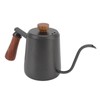 Stainless Steel Coffee Hand Pot with Wooden Handle Long Mouth