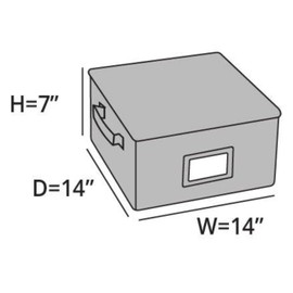 Covermates Keepsakes - Zip-Top Storage Box - Heavy Duty Polyester- Reinforced Handles - Stackable Design - Indoor Storage, Grey Heather