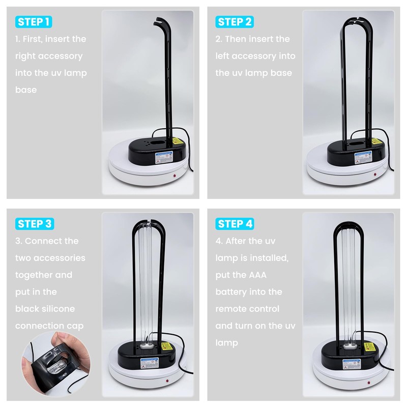 ZETAWALE UV Light Sanitizer, Ultraviolet Lamp with Remote Control for