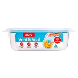 Decor Vent & Seal Plastic Square Container, 500 ml Capacity