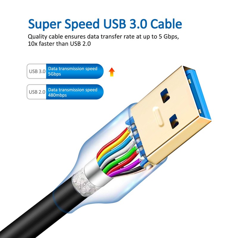 Jelly Tang USB 3.0 Cable A to B 3Ft, Superspeed