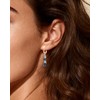 Blue Earrings for Women Sapphire and Aquamarine Shaped Leaf Long