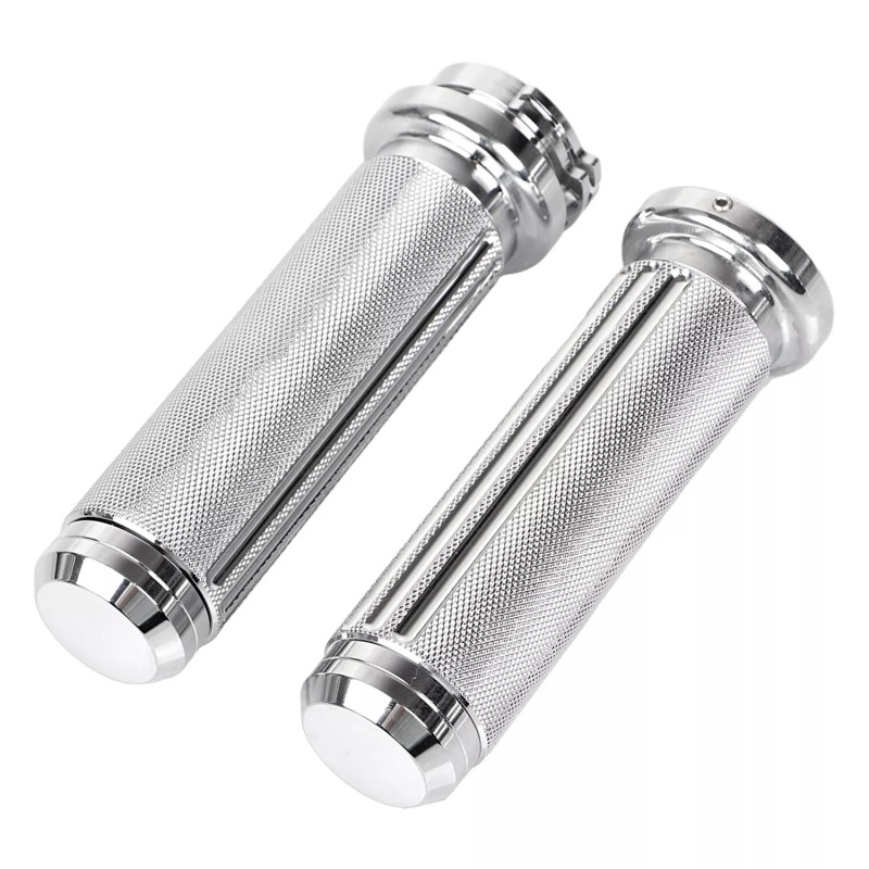 Unbranded Chrome 1" Handlebar Hand Grip For Harley Softail Dyna