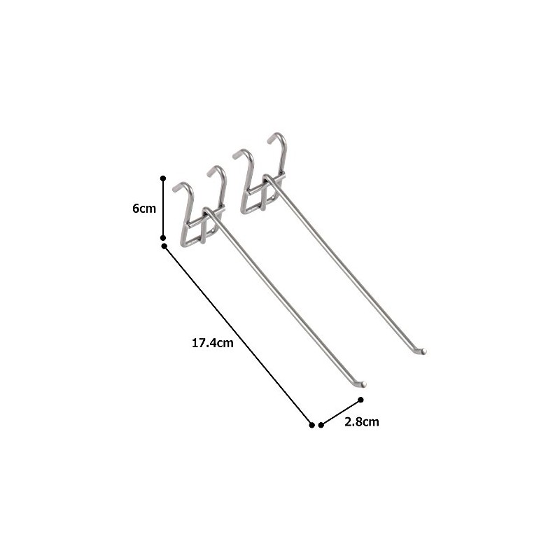 Iris Ohyama MPA-F15 Mesh Panel Hook, 5.9 inches (150 mm),