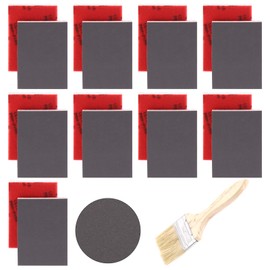 Tanstic Sanding Sponge 800-1000 Grits Flexible Wet Dry Soft Foam Sanding Blocks with 2.5 Inch Brush for Wood, Metal, Drywall, Furniture, 21 Pieces