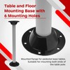 TonGass (2-Pack, Black Aluminum RV Table and Floor Mounting Base