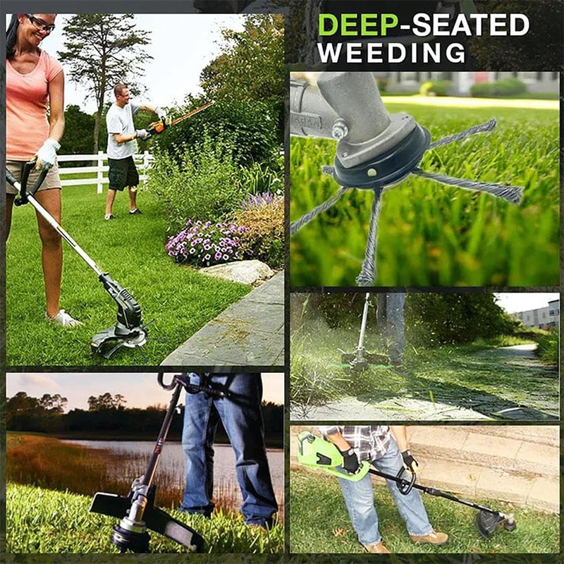 Snaste Universal Steel Wire Grass Trimmer Head, 6Inch Metal Weed