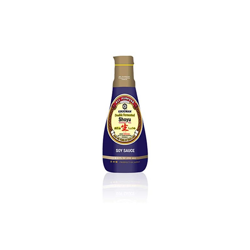 Kikkoman Double Fermented Soy Sauce, Brown, 6.8 Fl Oz
