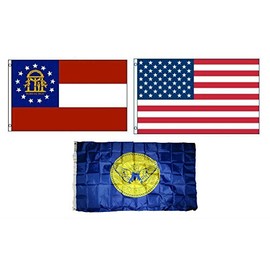 RFCO Wholesale Lot: State of Georgia, USA and City of Atlanta 3'x5' Polyester Flags