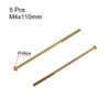 sourcing map M4 x 110mm Male Thread Phillips Pan Head