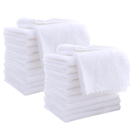 20 Pack Large Burp Cloths for Baby - 20" by 10" Ultra Absorbent Burping Cloth, Hand Washcloths, Newborn Towel - Milk Spit Up Rags - Burpy Cloths for Unisex, Boy, Girl - Burp Cloths Set(White)