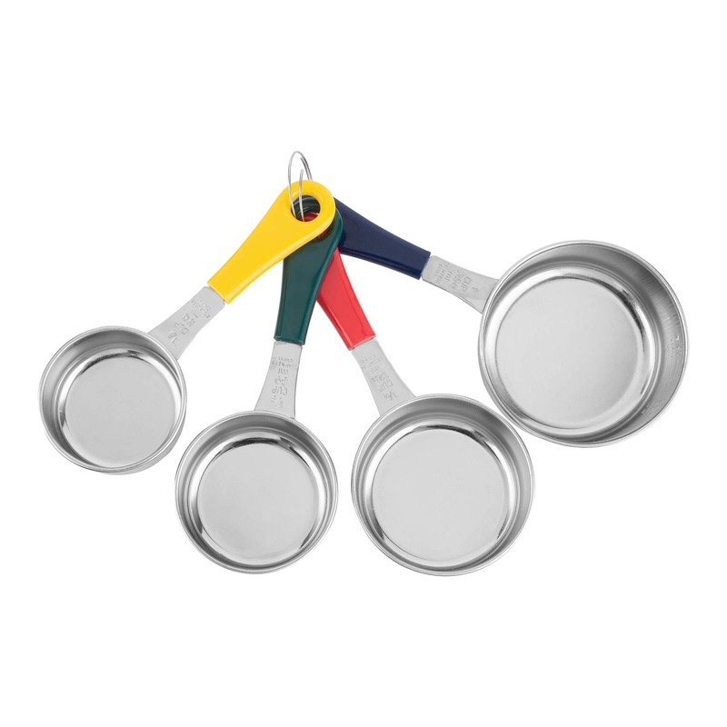 Fox Run 4839 Measuring Cup Set with Colored Handles, Stainless