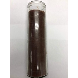 Brown 7 Day Unscented 1 Color Candle in Glass