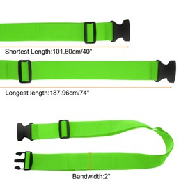 HARFINGTON 6pcs Luggage Straps Adjustable Buckle Luggage Connector Straps Nylon Suitcase Belt Strap Luggage Connect Attachment Accessories for Luggage Wraps Suitcases and Bags, Green
