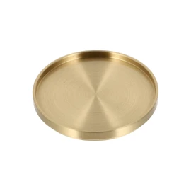 WINOMO Coaster Brass Coffee Table Decor Unique Kitchen Supplies Gold Coaster Round Small Storage for Home Office Housewarming Gift
