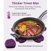 Mabnuby Silicone Trivet Mat - 6 Flower-Shaped Silicone mats +