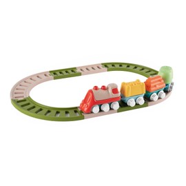 Chicco Toy Train for Children, Extensive Play Set, 18 Pieces, Locomotive, Carriages, Rails, 2 Configurations, Made in Italy, 80% Recycled Plastic, Toy for 18 Months - 3 Years